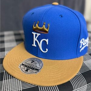 NWT Mitchell & Ness Blue and Tan Cap